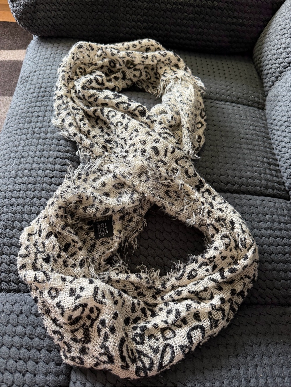 Neutral Leopard Print Infinity Scarf - Women's Accessory
